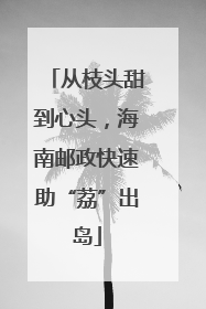 从枝头甜到心头，海南邮政快速助“荔”出岛