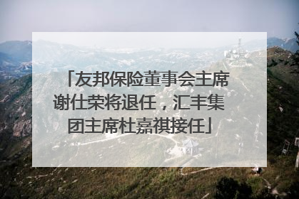 友邦保险董事会主席谢仕荣将退任，汇丰集团主席杜嘉祺接任