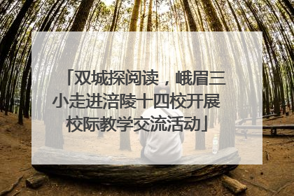 双城探阅读，峨眉三小走进涪陵十四校开展校际教学交流活动