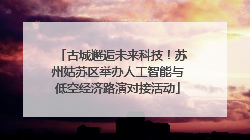 古城邂逅未来科技！苏州姑苏区举办人工智能与低空经济路演对接活动