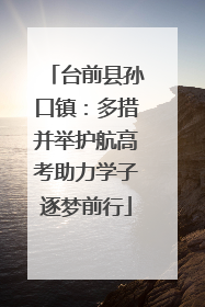 台前县孙口镇：多措并举护航高考助力学子逐梦前行
