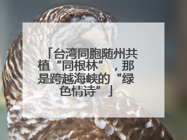 台湾同胞随州共植“同根林”，那是跨越海峡的“绿色情诗”