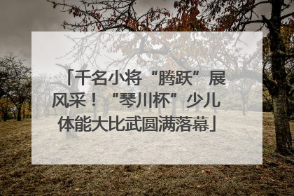 千名小将“腾跃”展风采！“琴川杯”少儿体能大比武圆满落幕