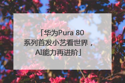 华为Pura 80系列首发小艺看世界，AI能力再进阶