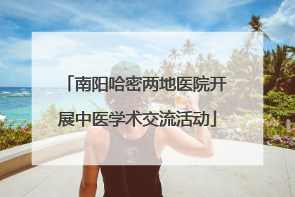 南阳哈密两地医院开展中医学术交流活动