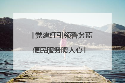 党建红引领警务蓝 便民服务暖人心