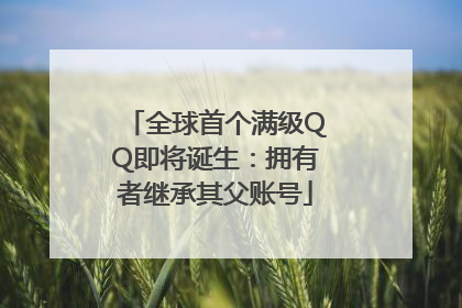 全球首个满级QQ即将诞生：拥有者继承其父账号