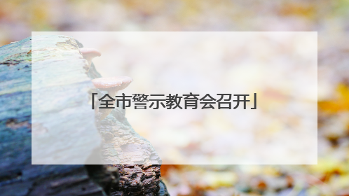 全市警示教育会召开