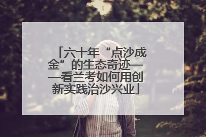 六十年“点沙成金”的生态奇迹——看兰考如何用创新实践治沙兴业
