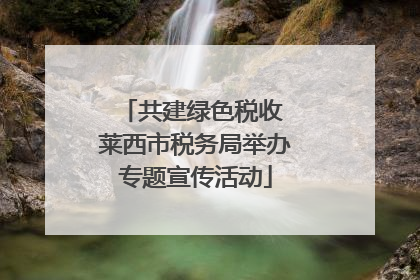 共建绿色税收 莱西市税务局举办专题宣传活动
