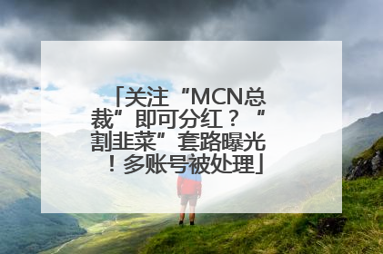 关注“MCN总裁”即可分红？“割韭菜”套路曝光！多账号被处理