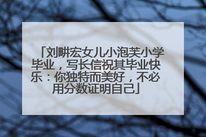 刘畊宏女儿小泡芙小学毕业，写长信祝其毕业快乐：你独特而美好，不必用分数证明自己