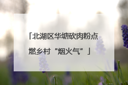 北湖区华塘砍肉粉点燃乡村“烟火气”