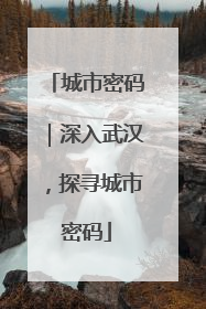 城市密码｜深入武汉，探寻城市密码