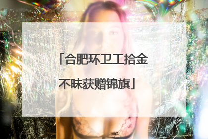 合肥环卫工拾金不昧获赠锦旗