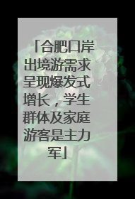 合肥口岸出境游需求呈现爆发式增长，学生群体及家庭游客是主力军