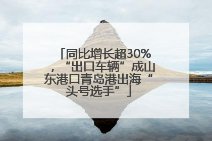 同比增长超30%，“出口车辆”成山东港口青岛港出海“头号选手”