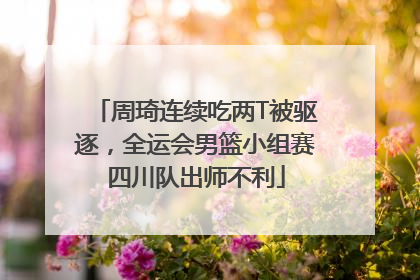 周琦连续吃两T被驱逐，全运会男篮小组赛四川队出师不利