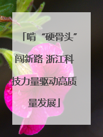 啃“硬骨头”闯新路 浙江科技力量驱动高质量发展