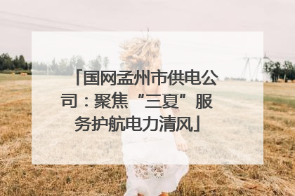 国网孟州市供电公司：聚焦“三夏”服务护航电力清风