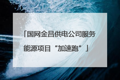 国网金昌供电公司服务能源项目“加速跑”
