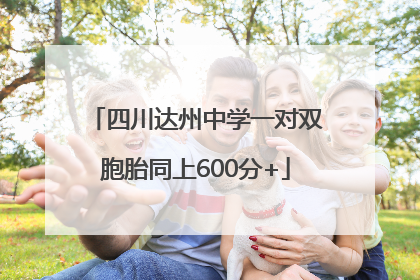 四川达州中学一对双胞胎同上600分+
