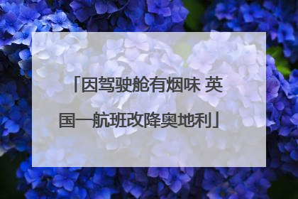 因驾驶舱有烟味 英国一航班改降奥地利