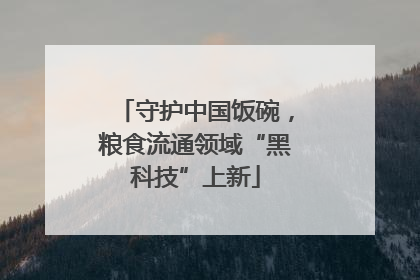 守护中国饭碗，粮食流通领域“黑科技”上新