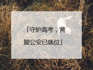 守护高考，黄陂公安已就位