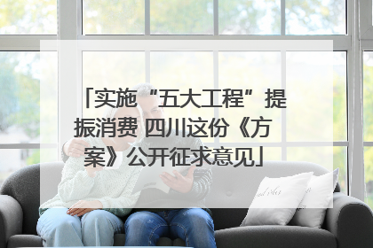 实施“五大工程”提振消费 四川这份《方案》公开征求意见