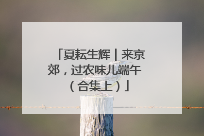夏耘生辉｜来京郊，过农味儿端午（合集上）