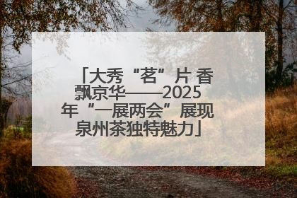 大秀“茗”片 香飘京华——2025年“一展两会”展现泉州茶独特魅力