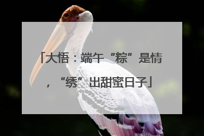 大悟：端午“粽”是情，“绣”出甜蜜日子