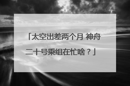 太空出差两个月 神舟二十号乘组在忙啥？