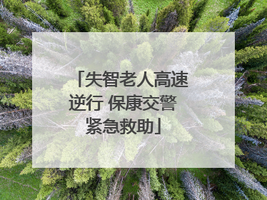 失智老人高速逆行 保康交警紧急救助