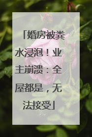 婚房被粪水浸泡！业主崩溃：全屋都是，无法接受