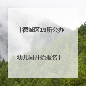 德城区19所公办幼儿园开始报名