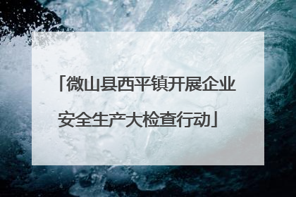 微山县西平镇开展企业安全生产大检查行动