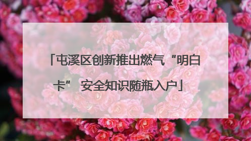 屯溪区创新推出燃气“明白卡” 安全知识随瓶入户