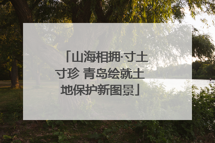 山海相拥·寸土寸珍 青岛绘就土地保护新图景