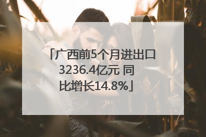 广西前5个月进出口3236.4亿元 同比增长14.8%