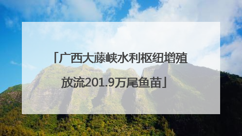 广西大藤峡水利枢纽增殖放流201.9万尾鱼苗
