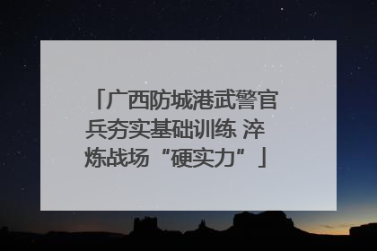 广西防城港武警官兵夯实基础训练 淬炼战场“硬实力”