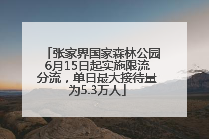 张家界国家森林公园6月15日起实施限流分流，单日最大接待量为5.3万人