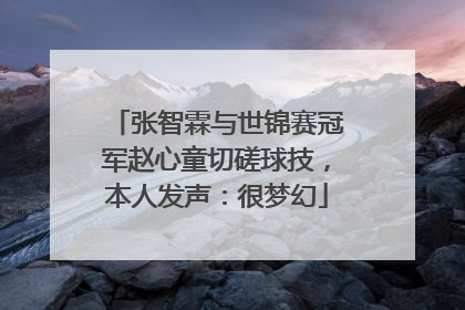 张智霖与世锦赛冠军赵心童切磋球技，本人发声：很梦幻