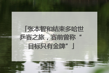 张本智和结束多哈世乒赛之旅，赛前曾称“目标只有金牌”