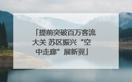 提前突破百万客流大关 苏区振兴“空中走廊”展新翼