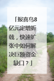 报喜鸟8亿元定增折戟，快速扩张中如何解决巨额资金缺口？