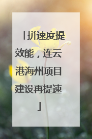 拼速度提效能，连云港海州项目建设再提速