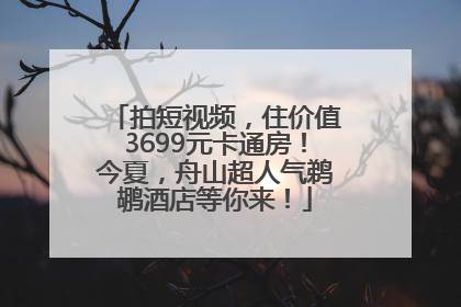 拍短视频，住价值3699元卡通房！今夏，舟山超人气鹈鹕酒店等你来！